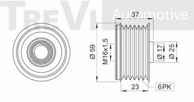 TREVI AUTOMOTIVE ap1182 -  Механизм свободного хода генератора